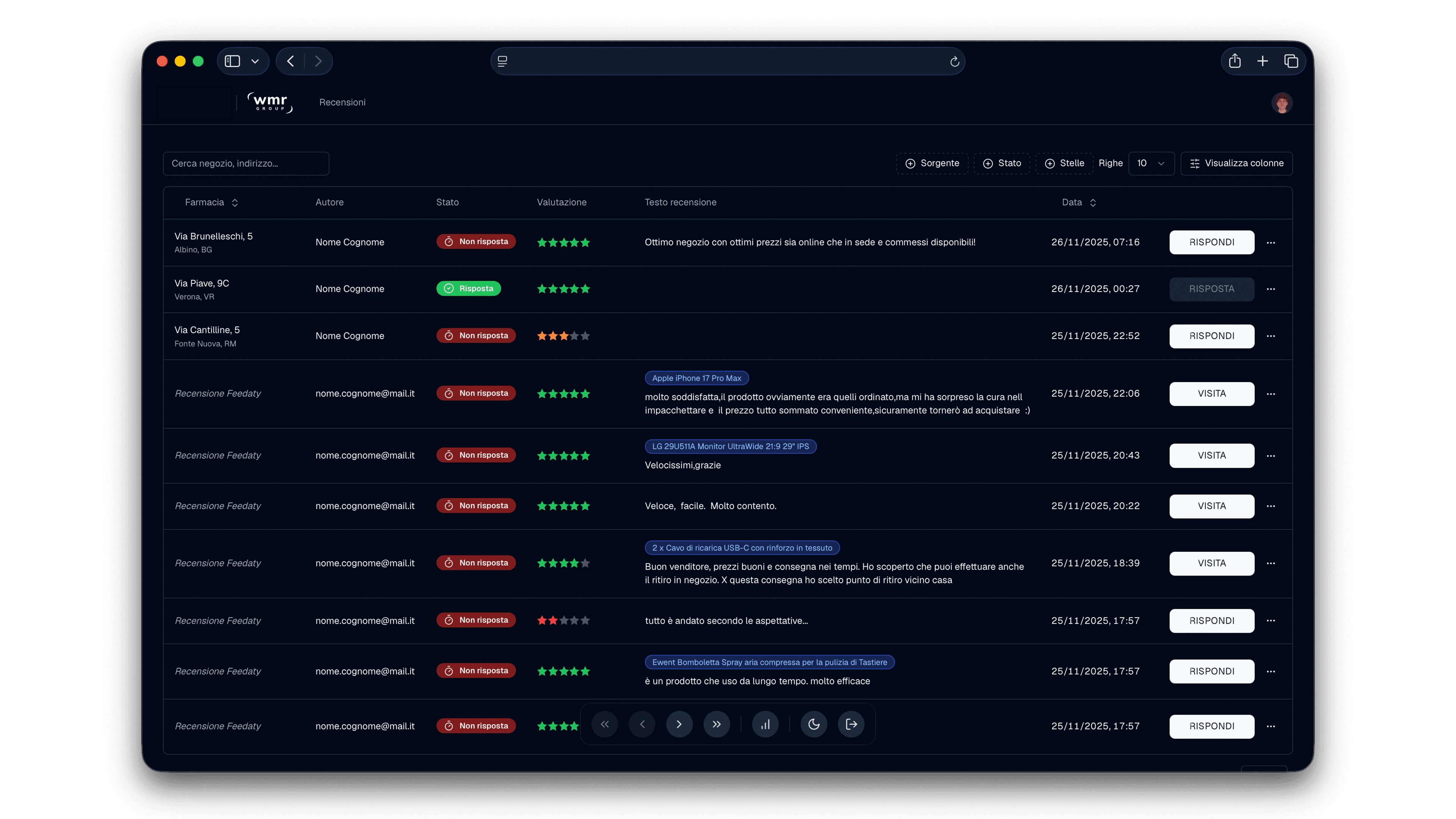 Reputation Management Interface